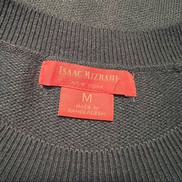 Isaac mizrahi blue crew neck sweater. - Picture 4 of 11